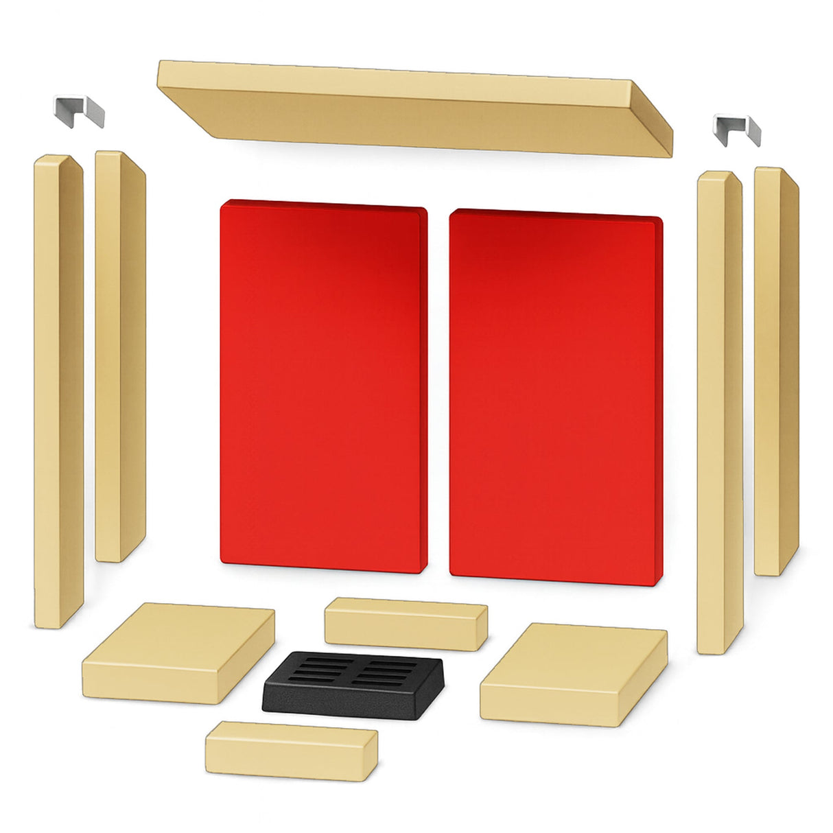 Brennraumplatten - Set 2 - teilig (hinten) für AMSTAD 3.0, CASABLANCA, KIRUNA, NYBORG, STOCKHOLM, VERONA Kaminofen - ACCENTE