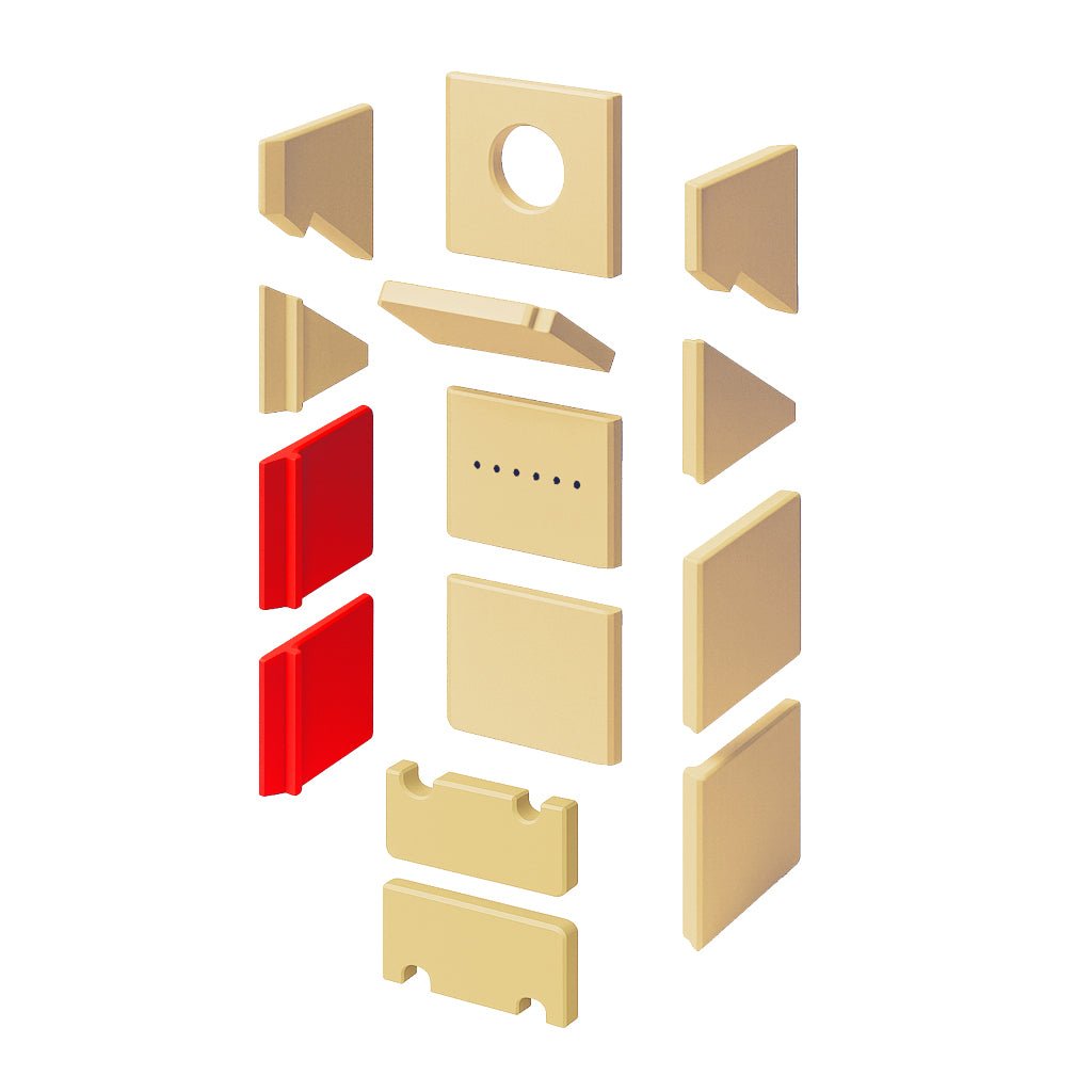 Brennraumplatten-Set (seitlich links) für CLASSICLINE, SLIMLINE, ZEPHYR Kaminofen