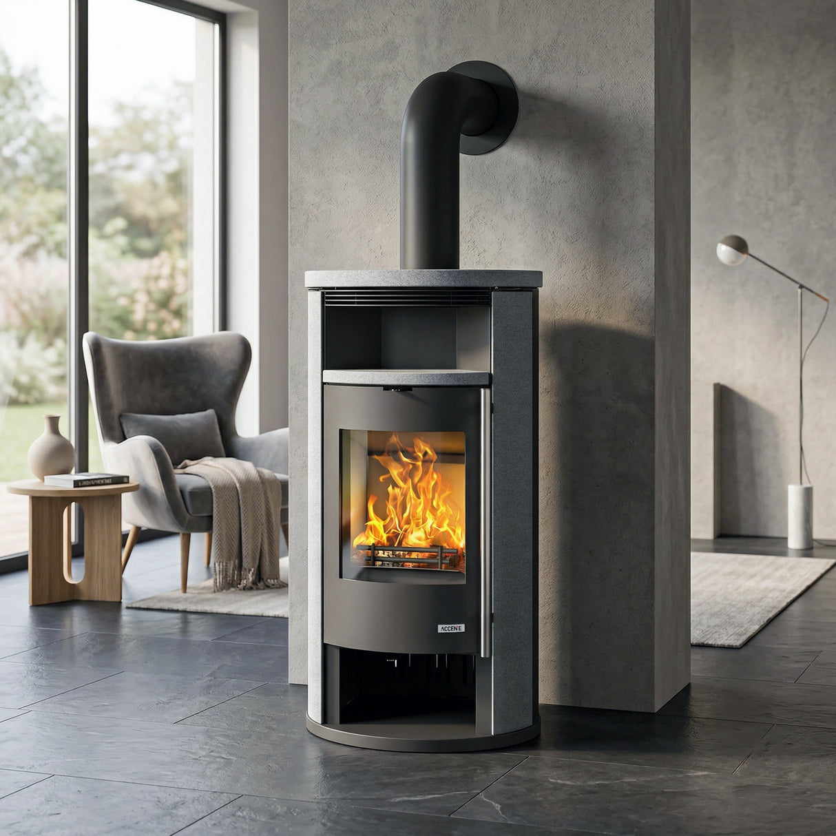 ACCENTE VERONA II 4.0 GTS – Kaminofen mit 7,0 kW und Granit-Elementen
