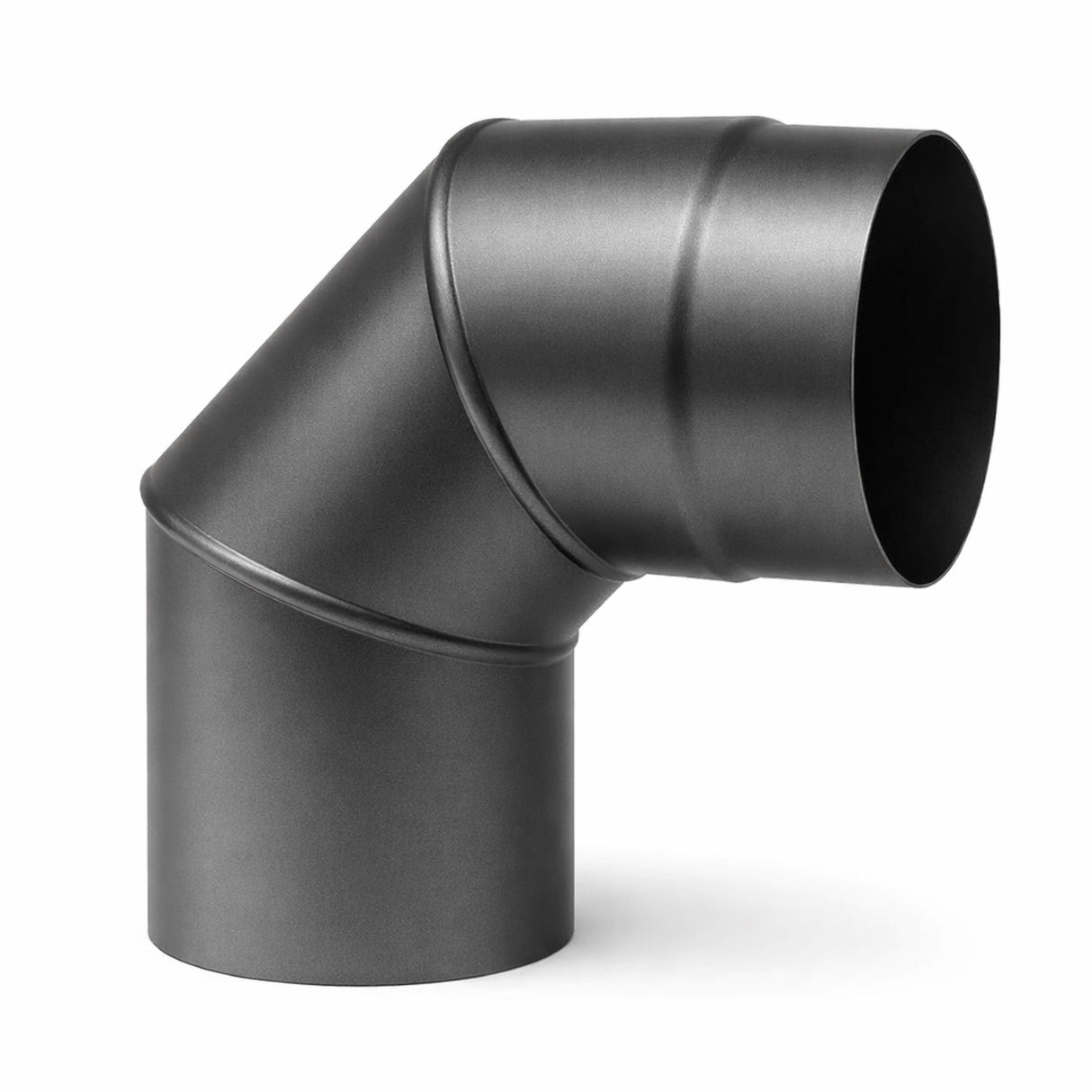 Rauchrohr-Bogen 90°, Ø 150 mm, ohne Reinigungstür, grau