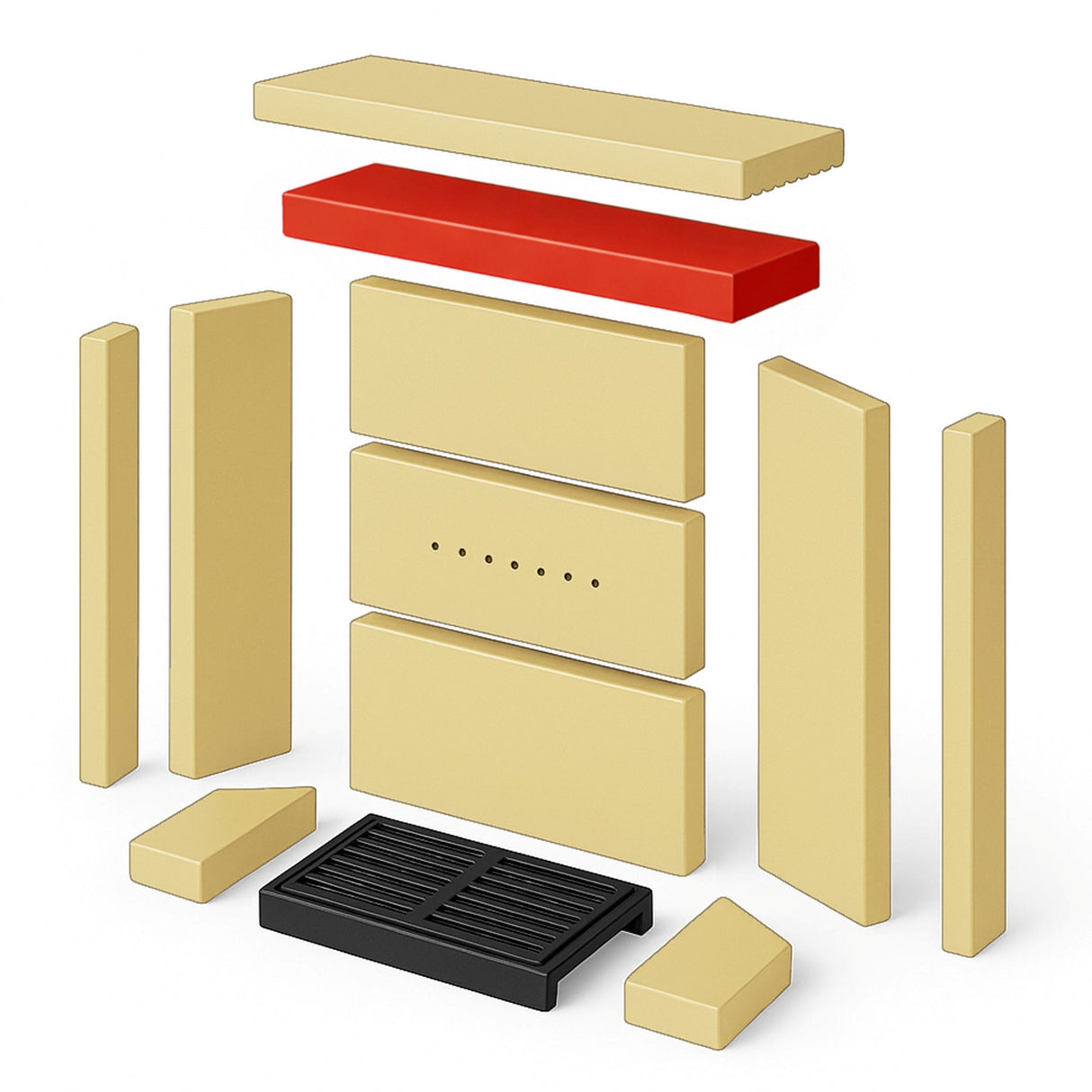 Umlenkplatte (unten) für ELBE Kaminofen - ACCENTE