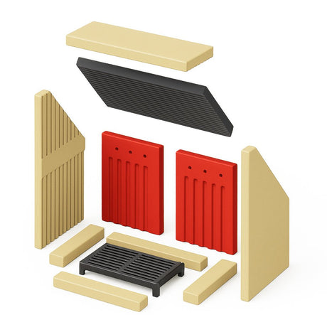 Brennraumplatten-Set 2-teilig (hinten) für BELLA III Kaminofen