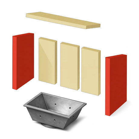 Brennraumplatten-Set 2-teilig (seitlich) für MERAN, MODENA 2.0 Kaminofen