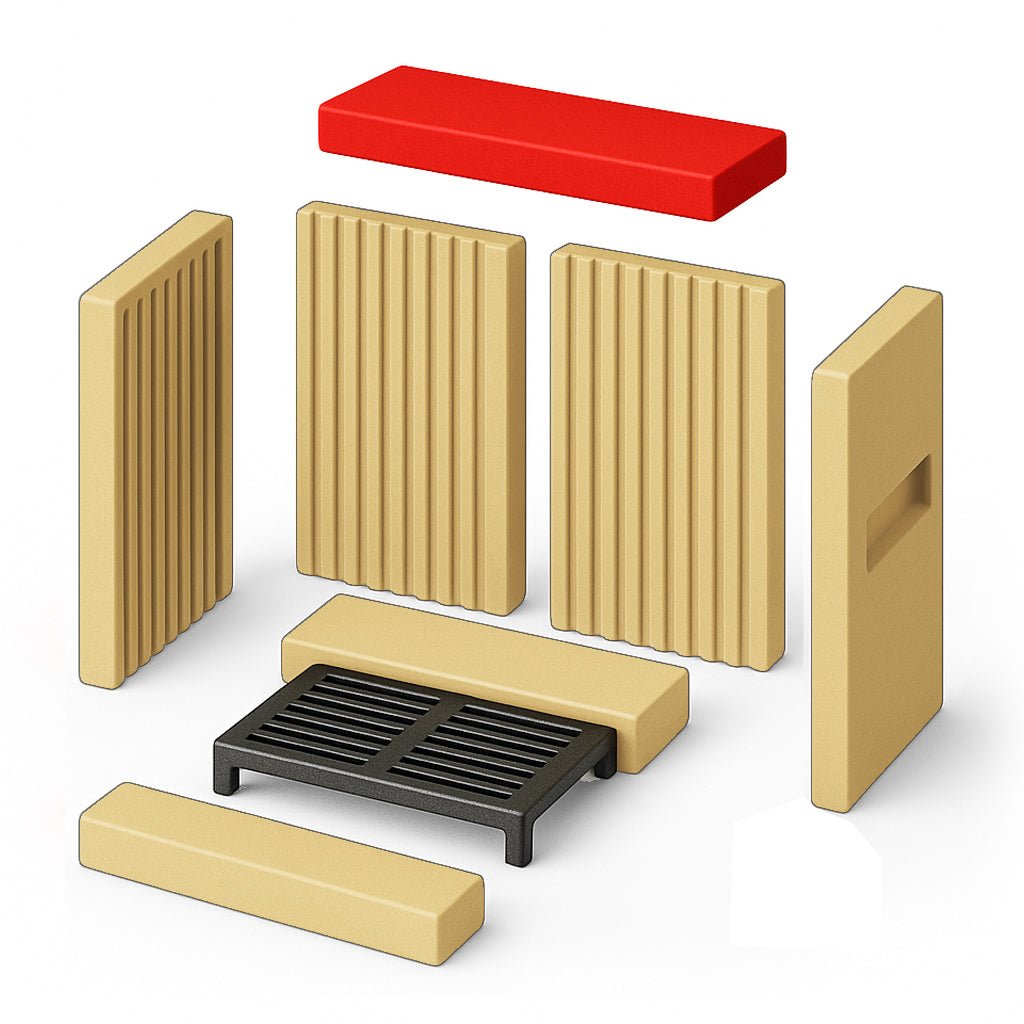 Umlenkplatte (oben) für GINA, LULEA, UMEA Kaminofen