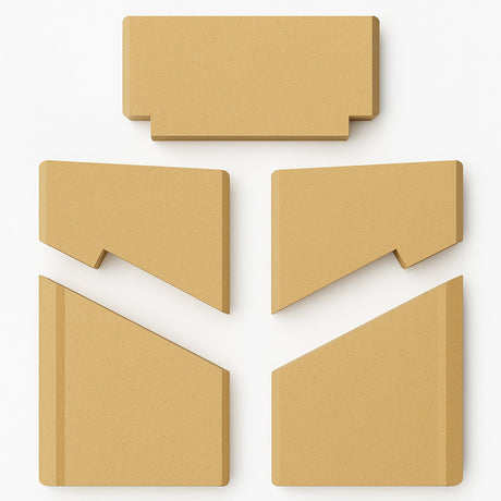 Umlenkplatten - Set 5 - teilig (oben) für HIRI 3.0, K6 2.0 Kaminofen - ACCENTE