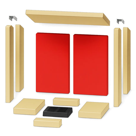 Brennraumplatten - Set 2 - teilig (hinten) für AMSTAD 3.0, CASABLANCA, KIRUNA, NYBORG, STOCKHOLM, VERONA Kaminofen - ACCENTE