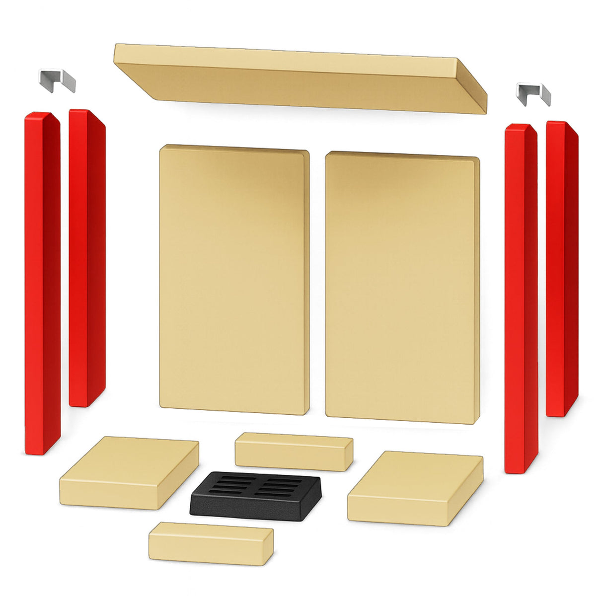 Brennraumplatten - Set 2 - teilig (seitlich) für AMSTAD, CASABLANCA, KIRUNA, NYBORG, STOCKHOLM, VERONA Kaminofen - ACCENTE