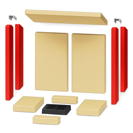 Brennraumplatten - Set 2 - teilig (seitlich) für AMSTAD, CASABLANCA, KIRUNA, NYBORG, STOCKHOLM, VERONA Kaminofen - ACCENTE