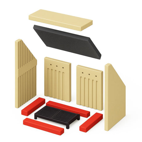 Brennraumplatten-Set 4-teilig (unten) für BELLA III Kaminofen