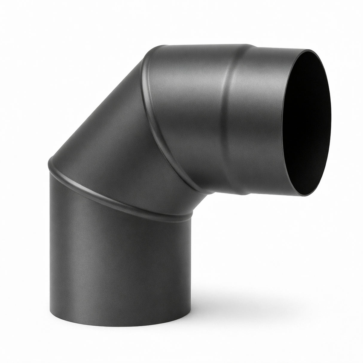 Rauchrohr-Bogen 90°, Ø 120 mm, ohne Reinigungstür, grau