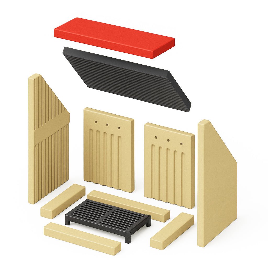 Keramik-Umlenkplatte (klein, oben) für BELLA III Kaminofen