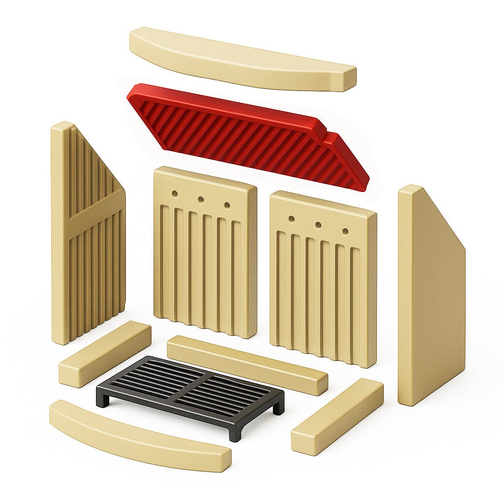 Umlenkplatte (schräg) für TIFANO Kaminofen