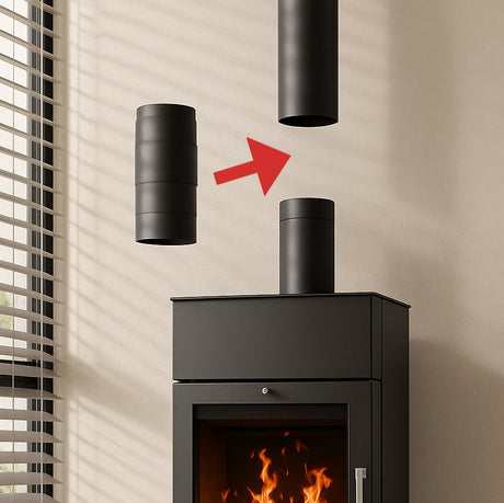 Kaminofenfilter, Emissionsfilter ACCENTE Sauberling - Einbau