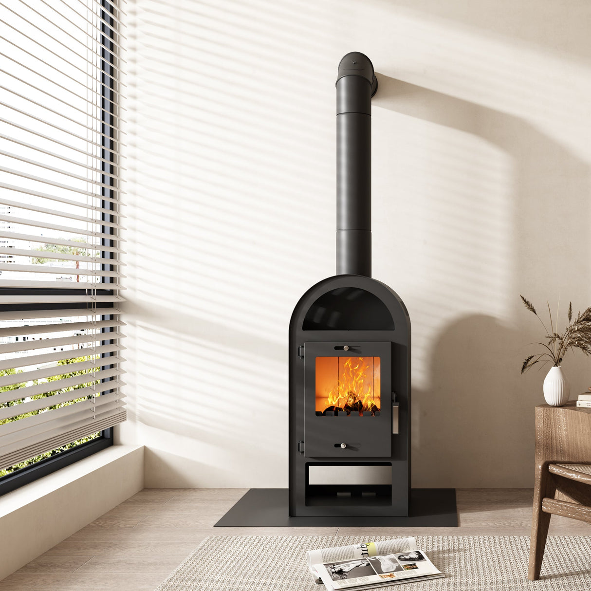 MAGNA 3.0 Kaminofen schwarz, 7 kW